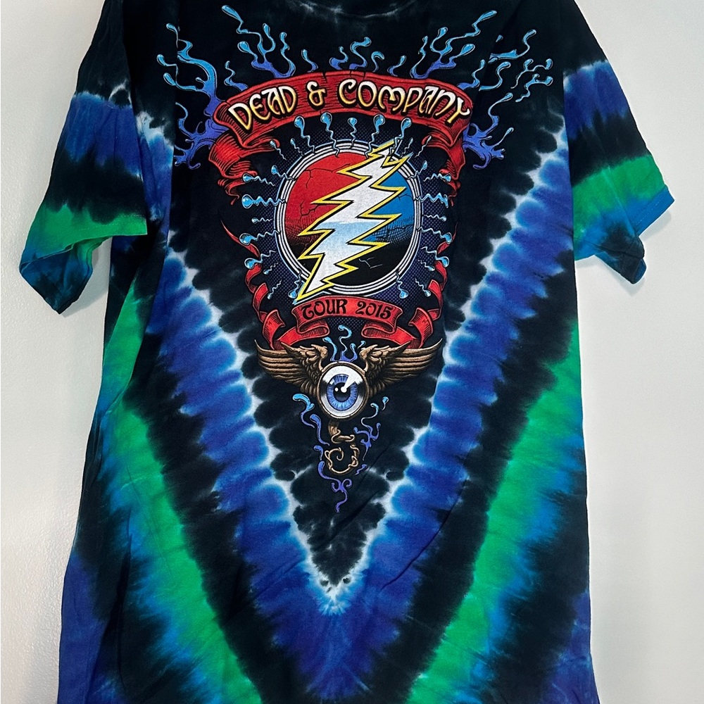 Grateful Dead & Company 2015 Liquid Blue Tie Dye Tour T Shirt Men's Size L